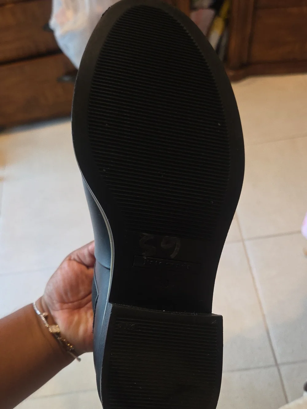 Men's Black Kate Spade  Rain Boots with Gold Trim